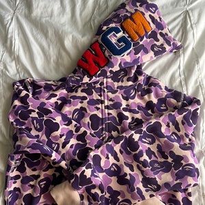 bape hoodie zip up